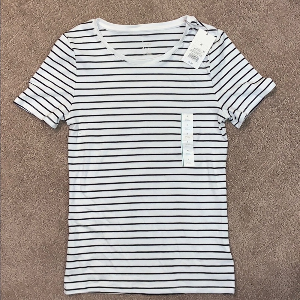 White and black striped shirt